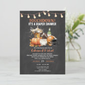 Herfst Touchdown het is een luier Baby shower Beer Kaart (Staand voorkant)