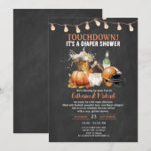 Herfst Touchdown het is een luier Baby shower Beer Kaart (Voorkant / Achterkant)