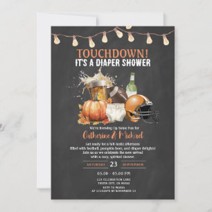 Herfst Touchdown het is een luier Baby shower Beer Kaart