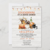 Herfst Touchdown het is een luier Baby shower Beer Kaart (Voorkant)