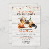Herfst Touchdown het is een luier Baby shower Beer Kaart (Voorkant / Achterkant)