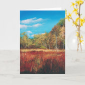 Herfst Trail Acryl Schilderen | WENSKAARTEN Kaart (Gele Bloem)