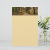 Herfst Trail en Golden Leaves in Laurel Hill Park Briefpapier (Staand voorkant)
