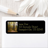 Herfst Trail en Golden Leaves in Laurel Hill Park Etiket (Insitu)