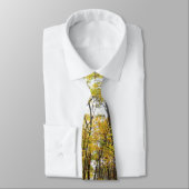 Herfst Trail en Golden Leaves in Laurel Hill Park Stropdas (Gebonden)