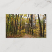 Herfst Trail en Golden Leaves in Laurel Hill Park Visitekaartje (Achterkant)