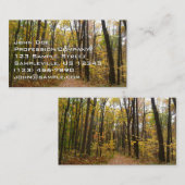Herfst Trail en Golden Leaves in Laurel Hill Park Visitekaartje (Voorkant / Achterkant)