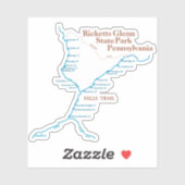 Herfst Trail Map 3"x3" Sticker (Vel)