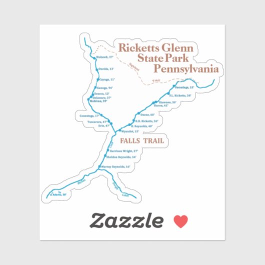 Herfst Trail Map 3"x3" Sticker (Vel)