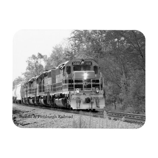 Herfst Train B&W Autumn Scene Souvenir Fridge Magneet (Horizontaal)