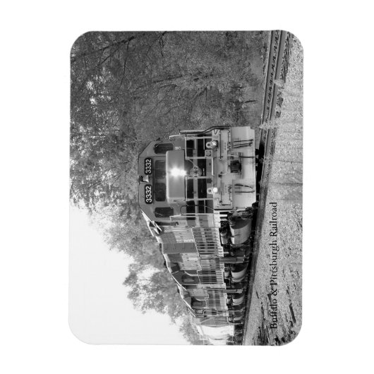 Herfst Train B&W Autumn Scene Souvenir Fridge Magneet (Verticaal)