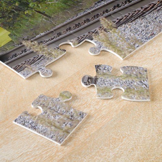 Herfst Train in Kleur Picturesque Familie Fun Puzz Legpuzzel (Zijkant)