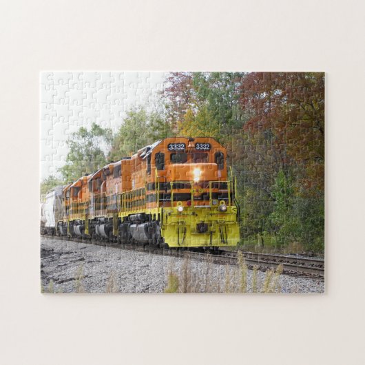 Herfst Train in Kleur Picturesque Familie Fun Puzz Legpuzzel (Horizontaal)