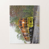 Herfst Train in Kleur Picturesque Familie Fun Puzz Legpuzzel (Verticaal)