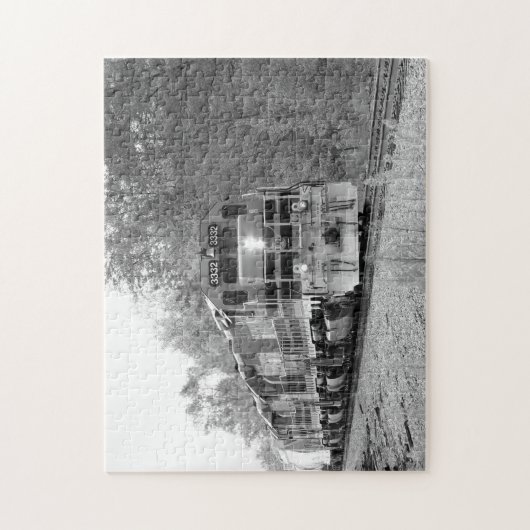 Herfst training in B&W Picturesque Family Fun Puzz Legpuzzel (Verticaal)