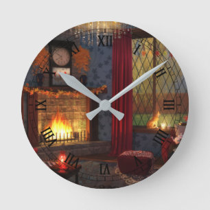 Herfst Tranquility Clock Ronde Klok