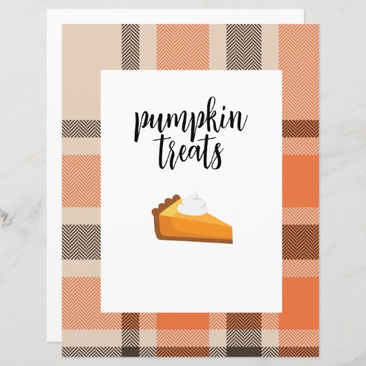 Herfst Treat Tabel Poster (Voorkant / Achterkant)