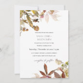 Herfst Tree Branch Oranje Foliage Wedding Invite Bedankkaart (Voorkant)