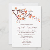 Herfst Tree Branch Wedding-uitnodiging Kaart (Voorkant)