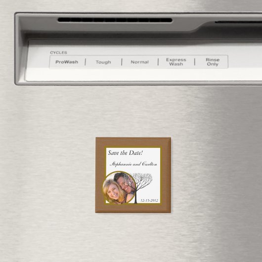 Herfst Tree bruiloft aankondiging magneet (Insitu (Vaatwasser))