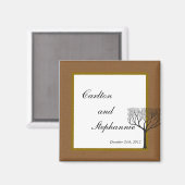 Herfst Tree bruiloft magneet gunst (Voorkant / Achterkant)