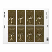 Herfst Tree Bruiloft Mini Wijnlabels Etiket (Full Sheet)