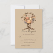 Herfst tree bruiloft RSVP kaarten (Voorkant)