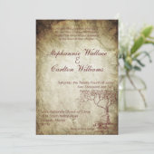 Herfst Tree bruiloft uitnodiging (Staand voorkant)