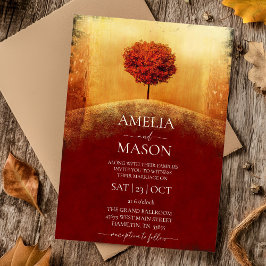 Herfst Tree bruiloft uitnodiging