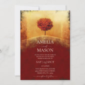 Herfst Tree bruiloft uitnodiging (Voorkant)