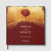 Herfst Tree Elegant Wedding Guestbook Gastenboek (Voorkant)