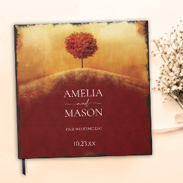 Herfst Tree Elegant Wedding Guestbook Gastenboek