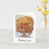 Herfst tree geel goud sinaasappel bruin gevouwen b kaart (Gele Bloem)