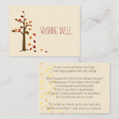 Herfst tree, herfst bruiloft wensing goed informatiekaartje (Voorkant / Achterkant)