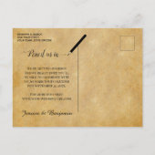 Herfst Tree & Lights w/Photo Wedding Sla de datum Aankondigingskaart (Achterkant)