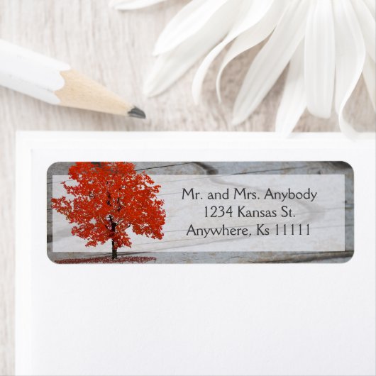 Herfst Tree met barnwood labels (Insitu)