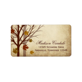 Herfst Tree Naherfst Wedding Return-adreslabels Etiket