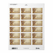 Herfst Tree Naherfst Wedding Return-adreslabels Etiket (Full Sheet)