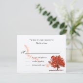 Herfst Tree-reactiekaarten RSVP Kaartje (Staand voorkant)
