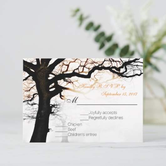 Herfst Tree RSVP (Staand voorkant)