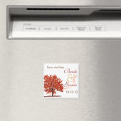 Herfst Tree Save-The-Date Magneet (Insitu (Vaatwasser))