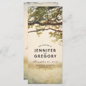 Herfst Tree takken rustieke bruiloft programma's (Voorkant / Achterkant)