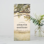 Herfst Tree takken rustieke bruiloft programma's (Staand voorkant)