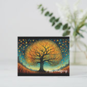 Herfst Tree Vakantie Herfst Thanksgiving Briefkaart (Staand voorkant)