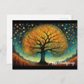 Herfst Tree Vakantie Herfst Thanksgiving Briefkaart (Voorkant / Achterkant)