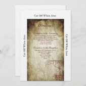 Herfst Tree Wedding Direction Card Kaart (Voorkant / Achterkant)