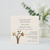 Herfst Tree Wedding Invitation Kaart (Staand voorkant)