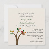Herfst Tree Wedding Invitation Kaart (Voorkant)