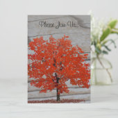 Herfst Tree Wedding met Barnwood 2 Kaart (Staand voorkant)