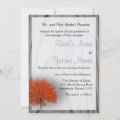 Herfst Tree Wedding met Barnwood 2 Kaart (Achterkant)